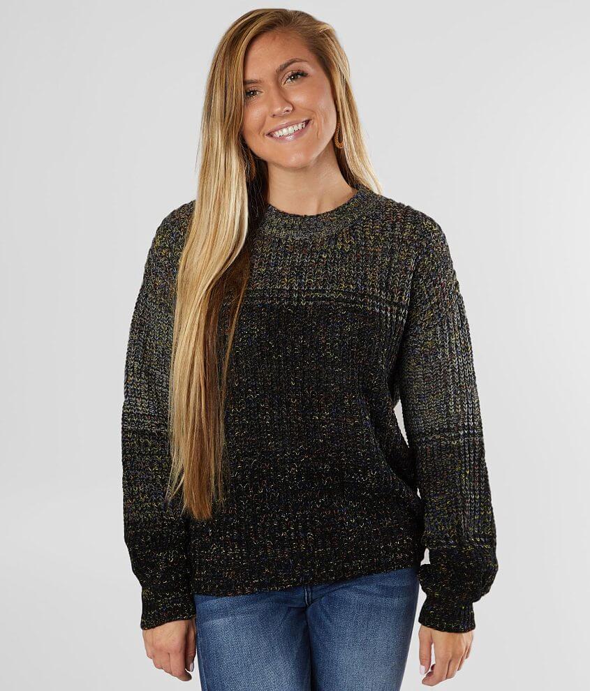 Daytrip Mixed Yarn Sweater Women's Sweaters in Black Multi Buckle