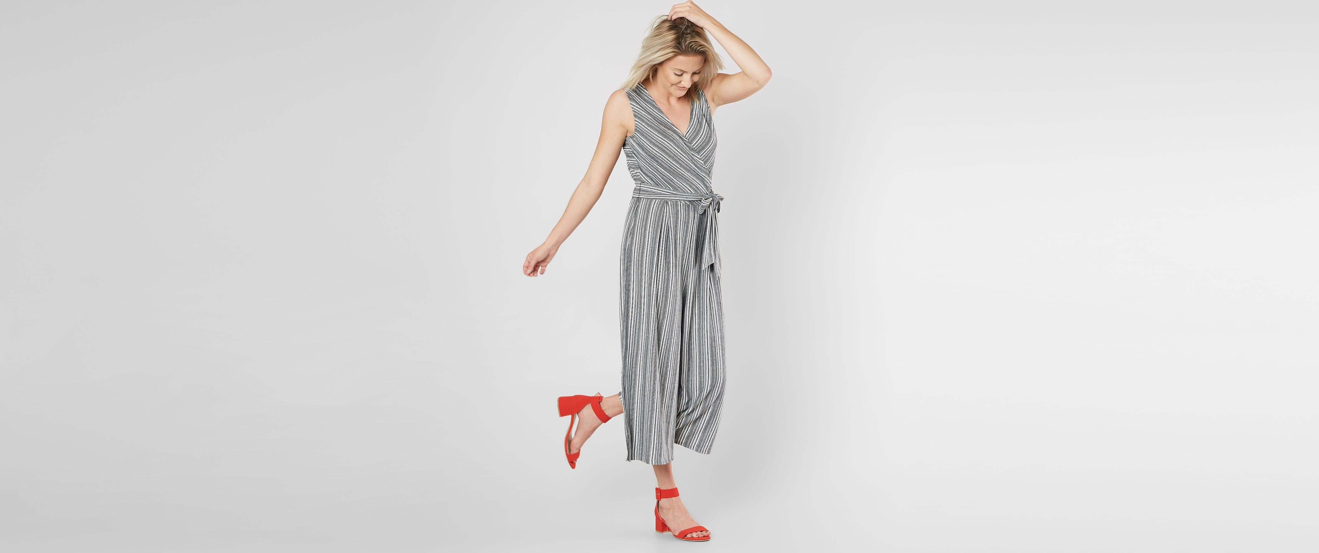 white striped jumpsuit