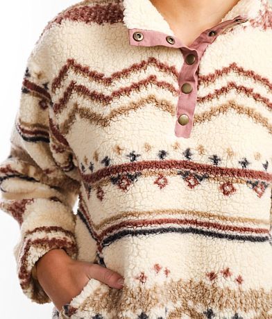 BKE Striped Sherpa Pullover MISC_DETAIL_1