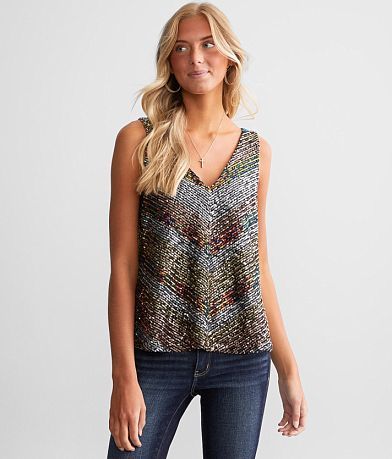 Daytrip Flowy Sequin Tank Top FULL_RIGHT_SIDE