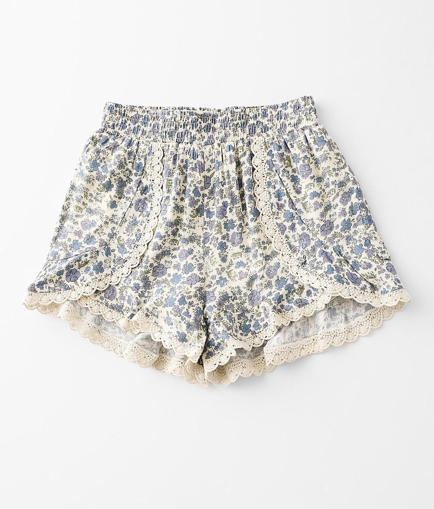Girls - Daytrip Lace Trim Short front view