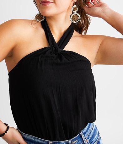Eyeshadow Twisted Halter Tank Bodysuit MISC_DETAIL_1