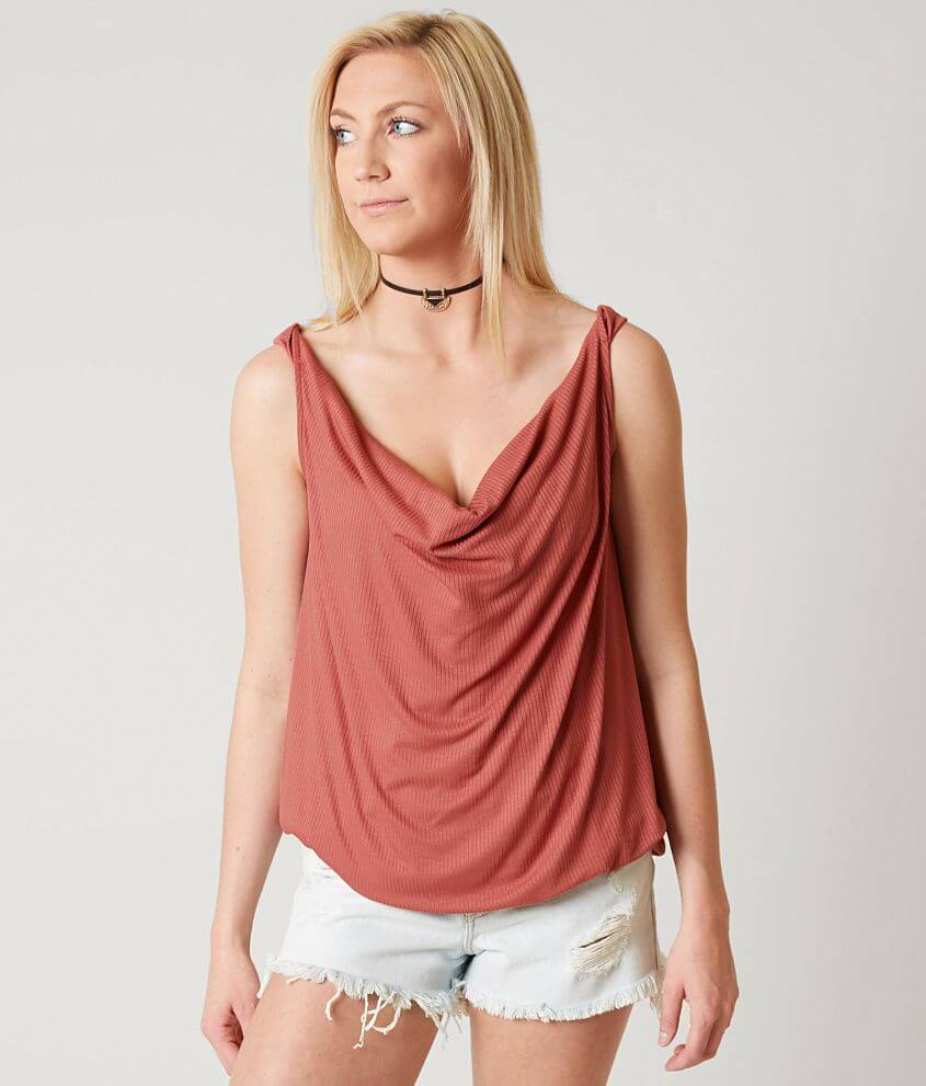 Daytrip Cowl Neck Tank Top front view