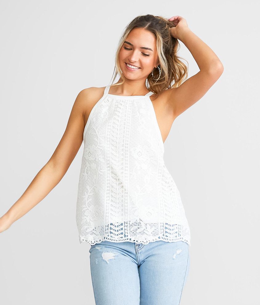 Eyeshadow Crochet Lace Tank Top - Women's Tank Tops in White | Buckle