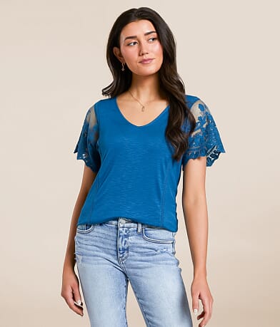 Daytrip Lace Trim Top front view