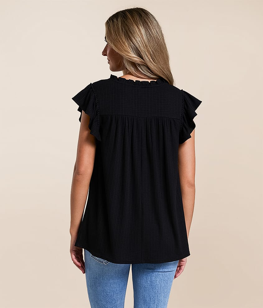 Split Neck Top