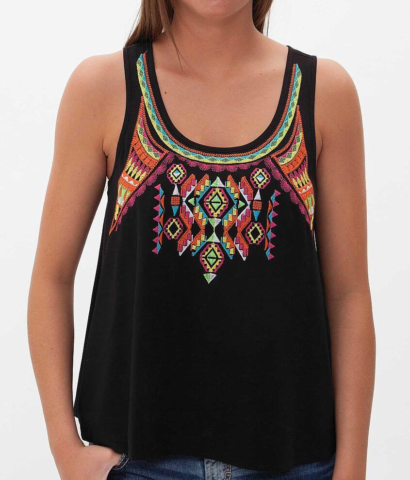 Daytrip Embroidered Tank Top front view