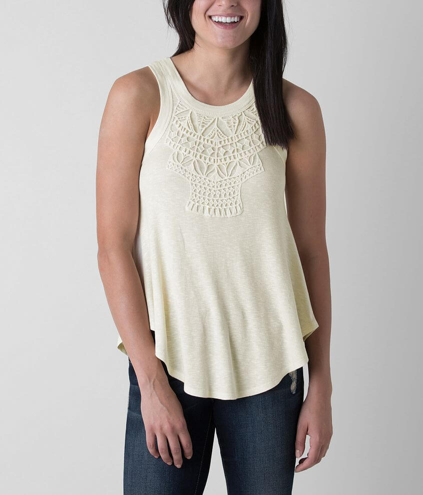 Eyeshadow Ribbed Tank Top front view