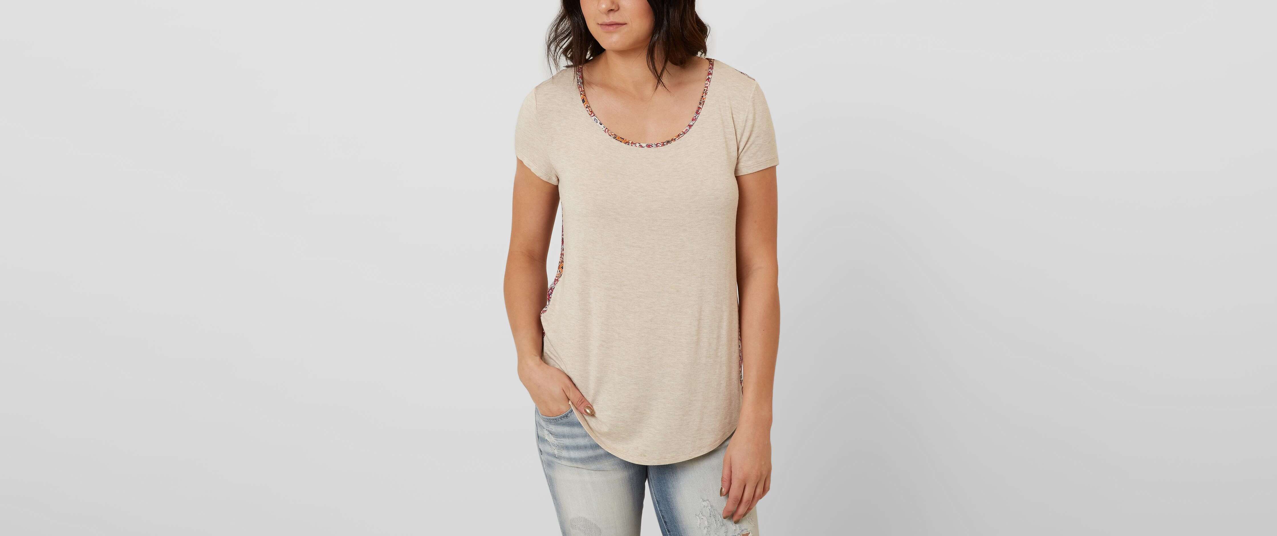 Daytrip Printed Top Women's Shirts/Blouses in Heather Oatmeal Buckle