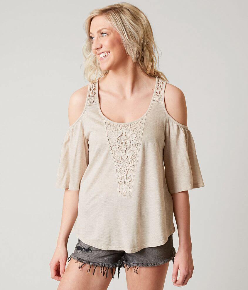 Eyeshadow Cold Shoulder Top front view