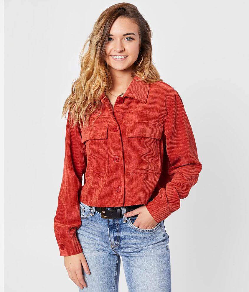 Cropped hotsell corduroy shirt