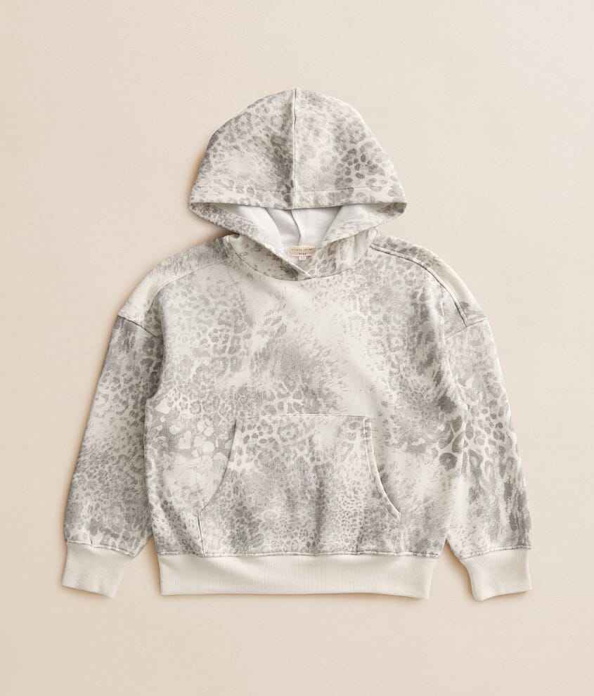 Girls - Mixed Animal Print Hooded Sweatshirt