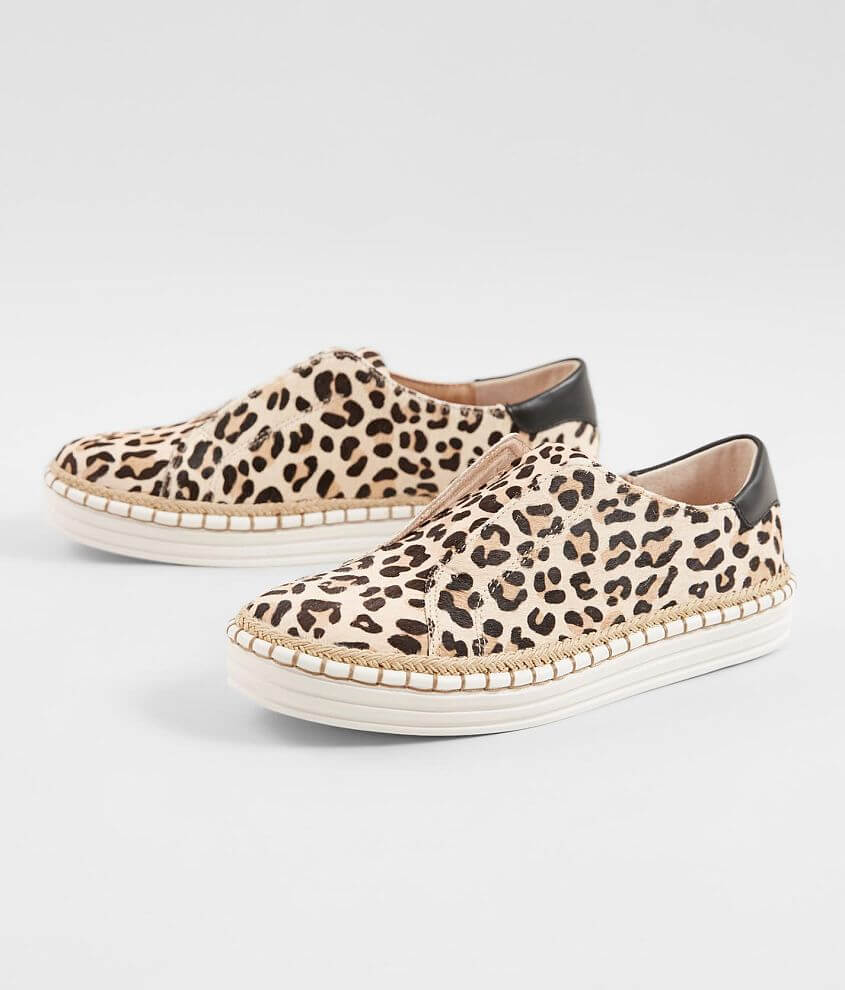 J Slides Karla Leopard Leather Sneaker Women s Shoes in Leopard