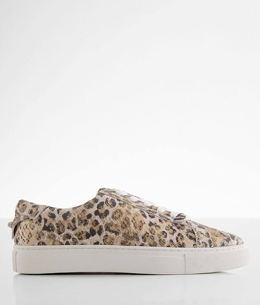 J/Slides Lacee Leopard Print Leather Sneaker front view