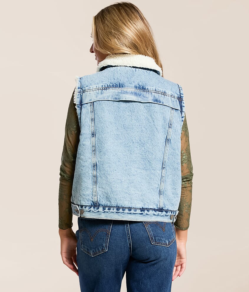 Sherpa Denim Vest