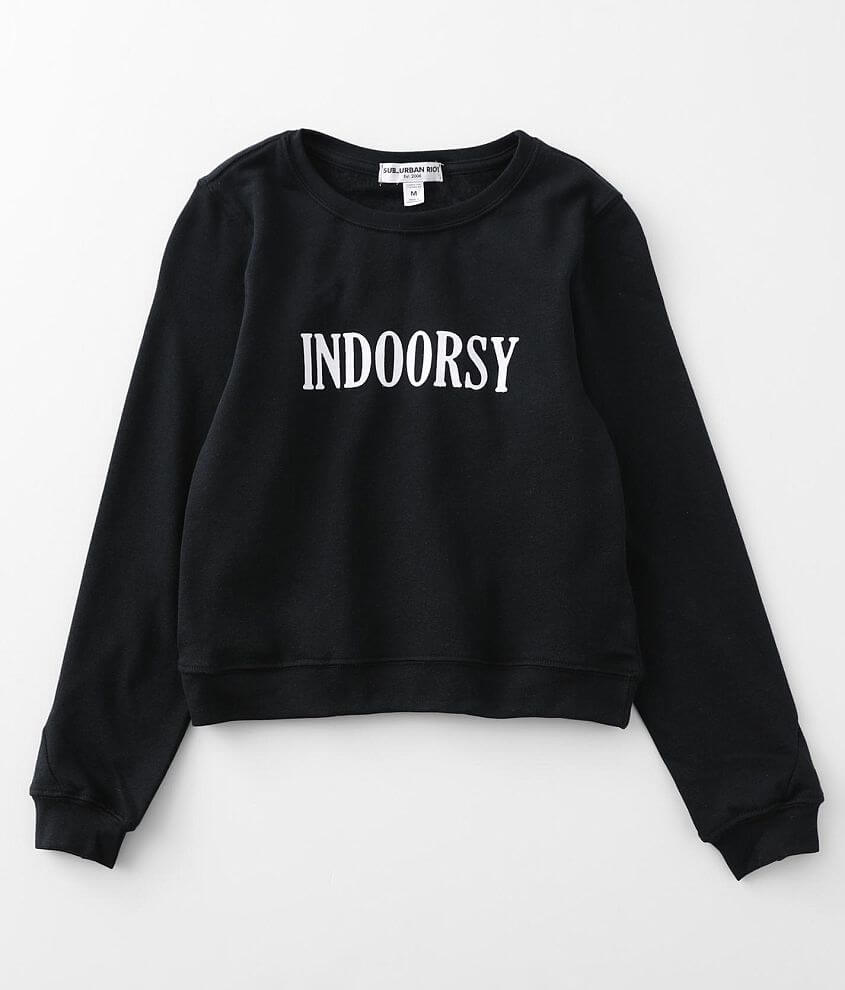 Girls Sub Urban Riot Indoorsy Pullover Girl s Sweatshirts in Black Buckle