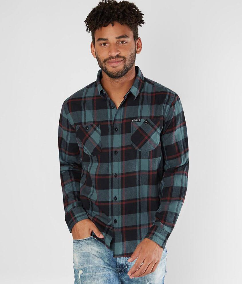 Sullen Challenge Flannel Shirt - Men's Shirts in Black Blue Red | Buckle