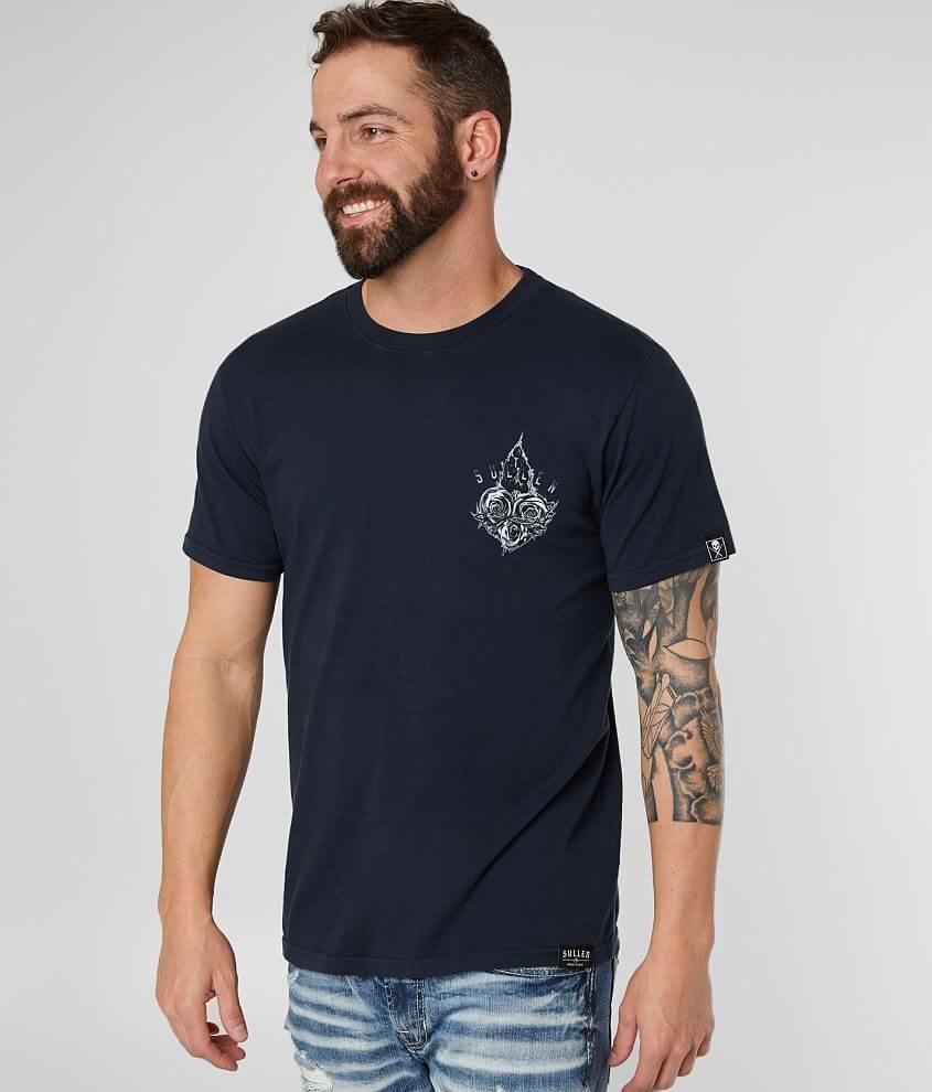 Sullen Sacred Rose T-Shirt - Men's T-Shirts in Navy | Buckle