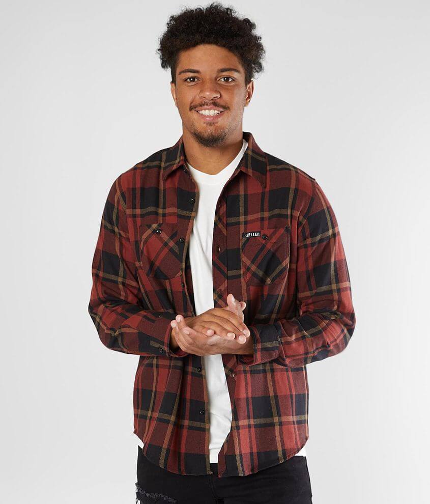 Sullen Rosewood Flannel Shirt front view