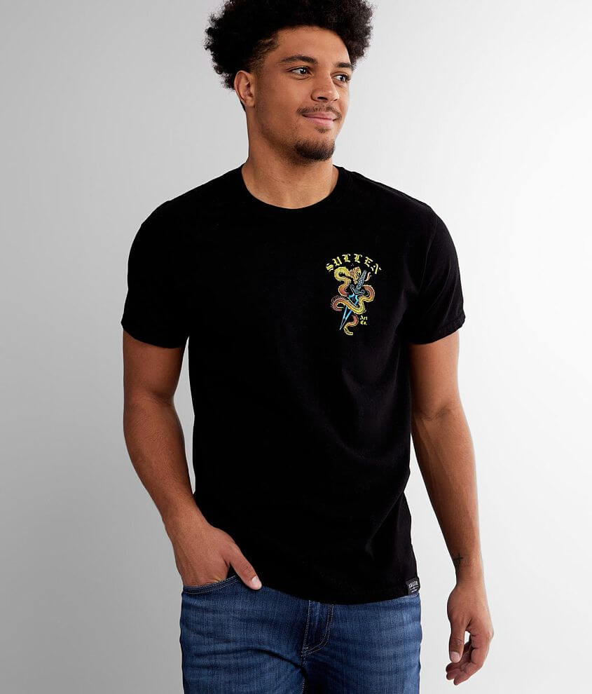 Sullen Shake Snake T-Shirt - Men's T-Shirts in Jet Black | Buckle