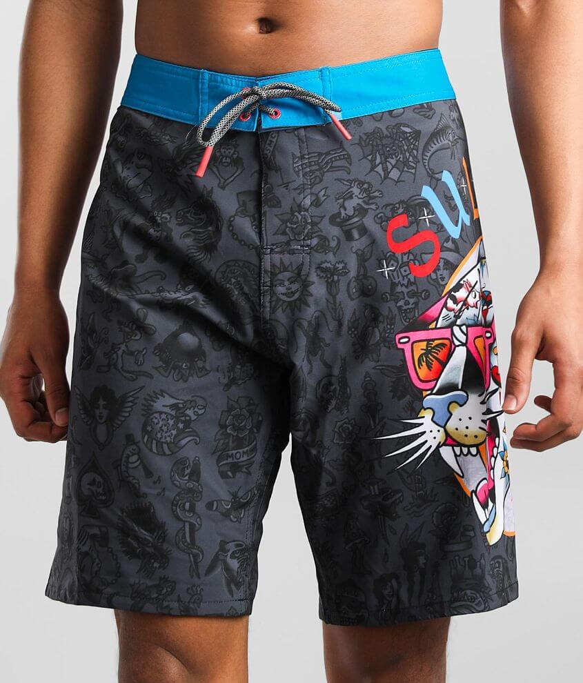 Sullen Party Panther Stretch Boardshort front view