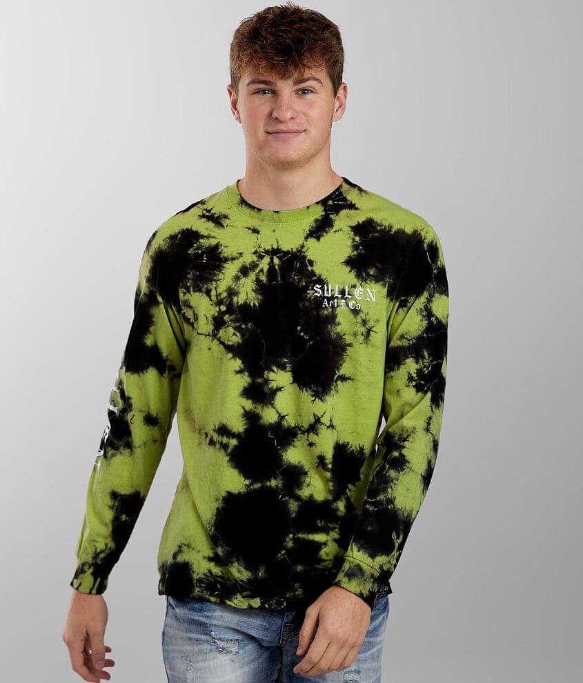 Sullen Blaw Acid T-Shirt Men's T-Shirts in Black Acid Lime Buckle