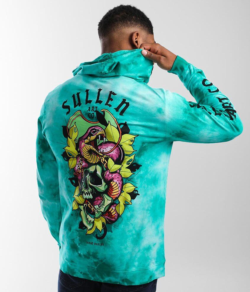 Sullen Mazur Venom Hoodie - Men's Sweatshirts in White Seafoam