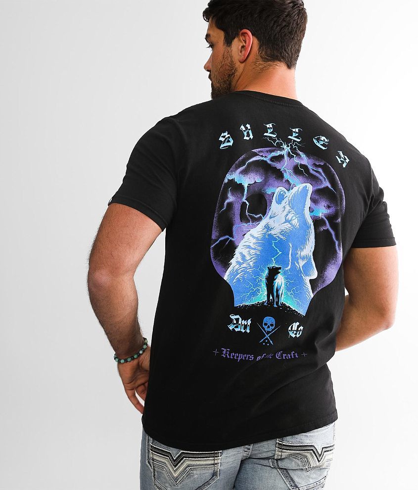 Sullen Thunder Wolf T-Shirt - Men's T-Shirts in Jet Black | Buckle