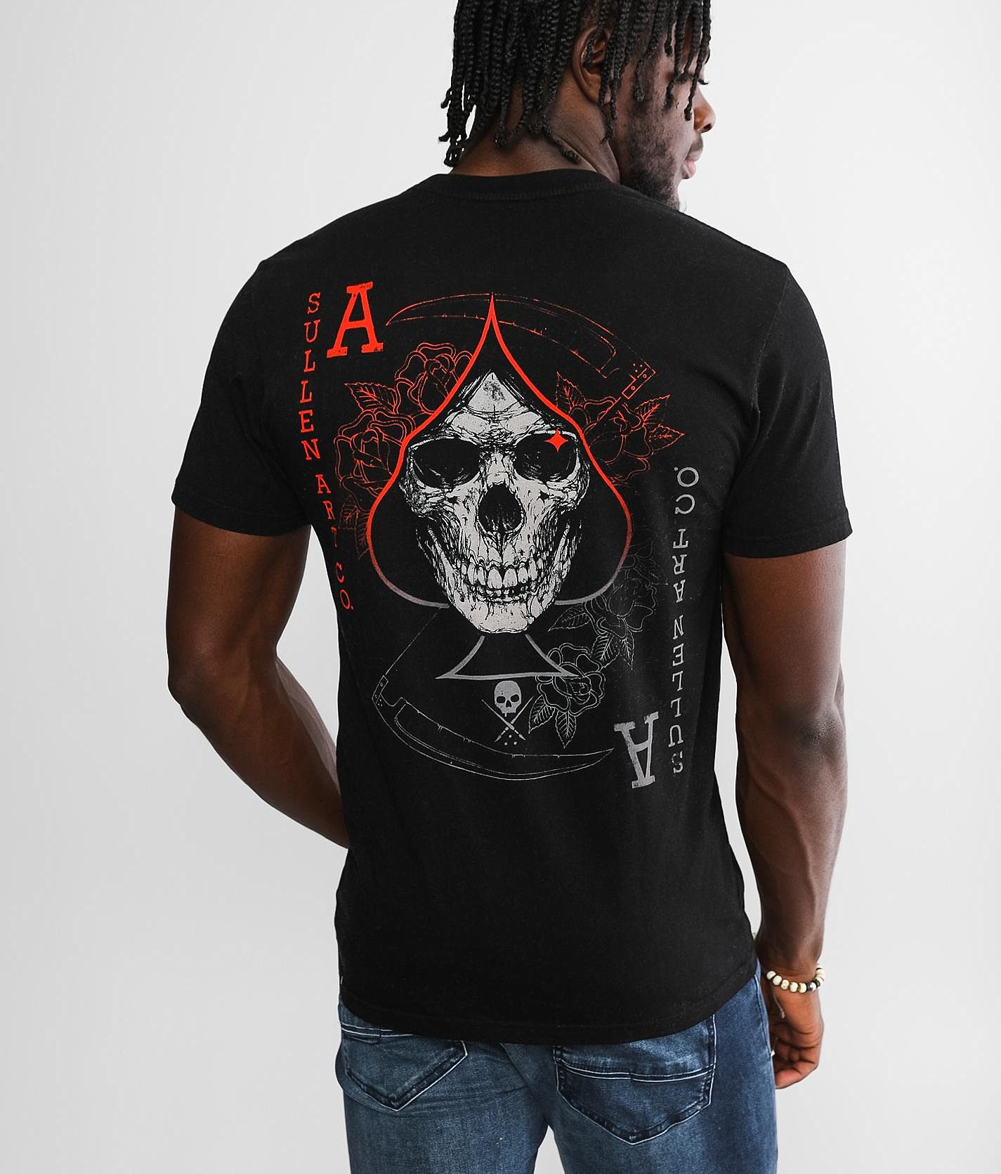 Sullen Drawing Dead T-Shirt - Men's T-Shirts in Jet Black | Buckle