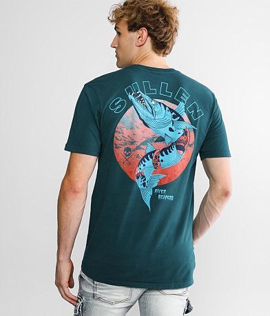 Sullen Cuda Deep Teal T-Shirt BACK