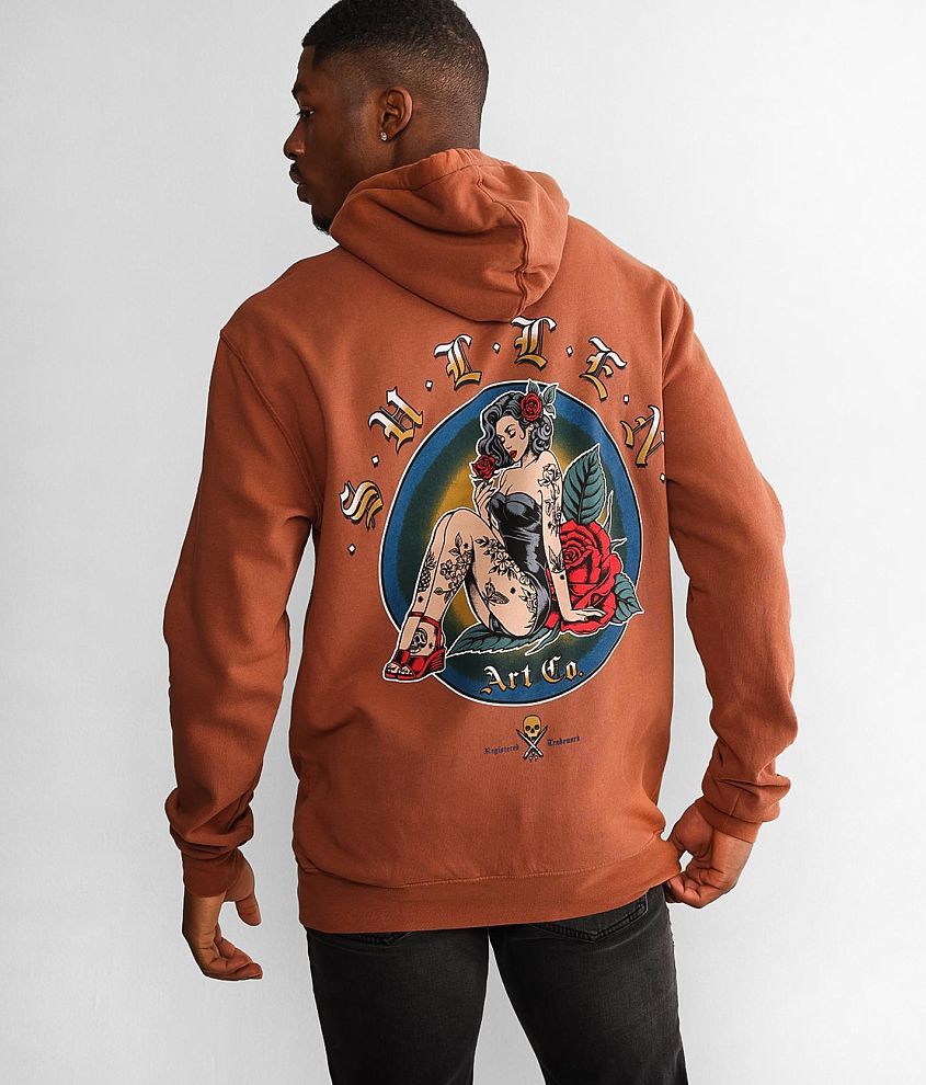 Sullen One Rose Hooded Sweatshirt front view