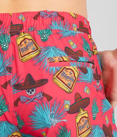 Sullen Tequila Stretch Swim Trunks back pocket view