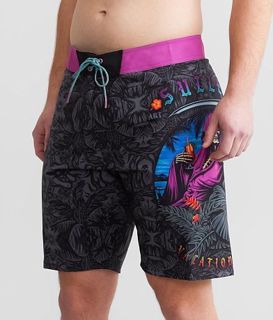 Sullen Vacation Time Stretch Boardshort front view