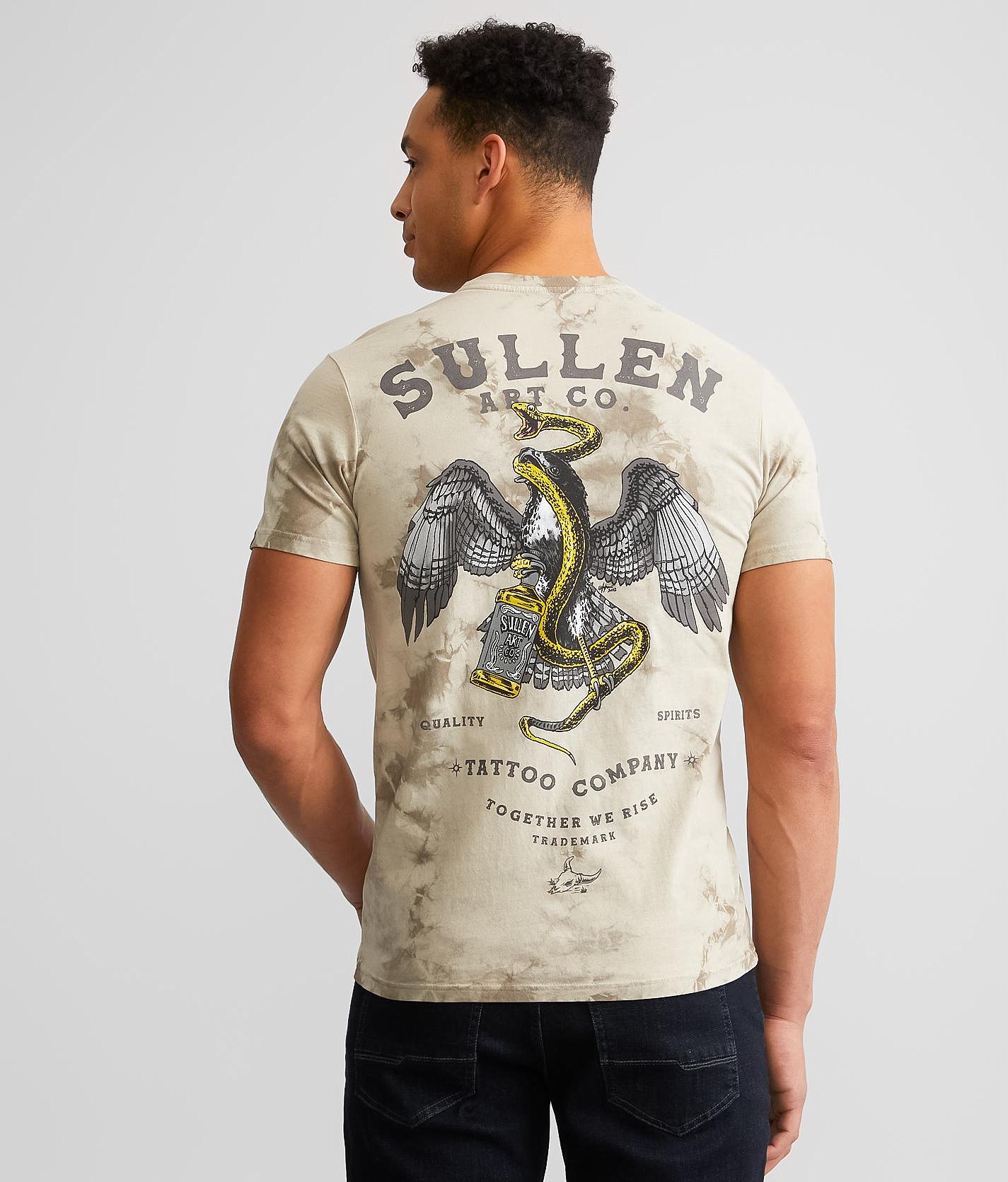 Sullen Men's Ross K Jones T-Shirt - Black Skull Tattoo Design - 100% Cotton Premium Streetwear
