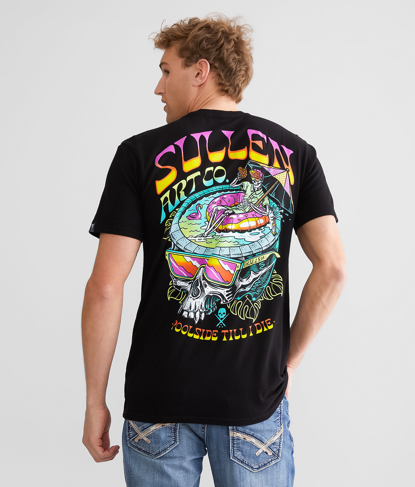 Sullen Poolside T-Shirt - Men's T-Shirts in Jet Black | Buckle