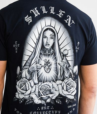 Sullen Mother Mary T-Shirt back view