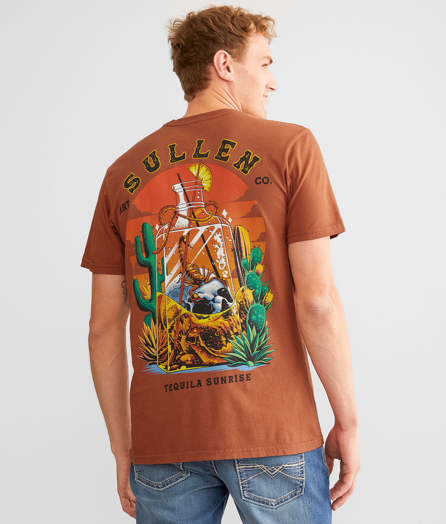 Sullen Tequila Sunrise T-Shirt - Men's Graphic T-Shirts in Chutney