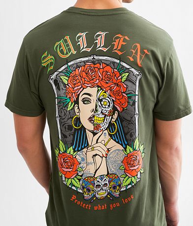Sullen Sugar Skull Girl T-Shirt back view
