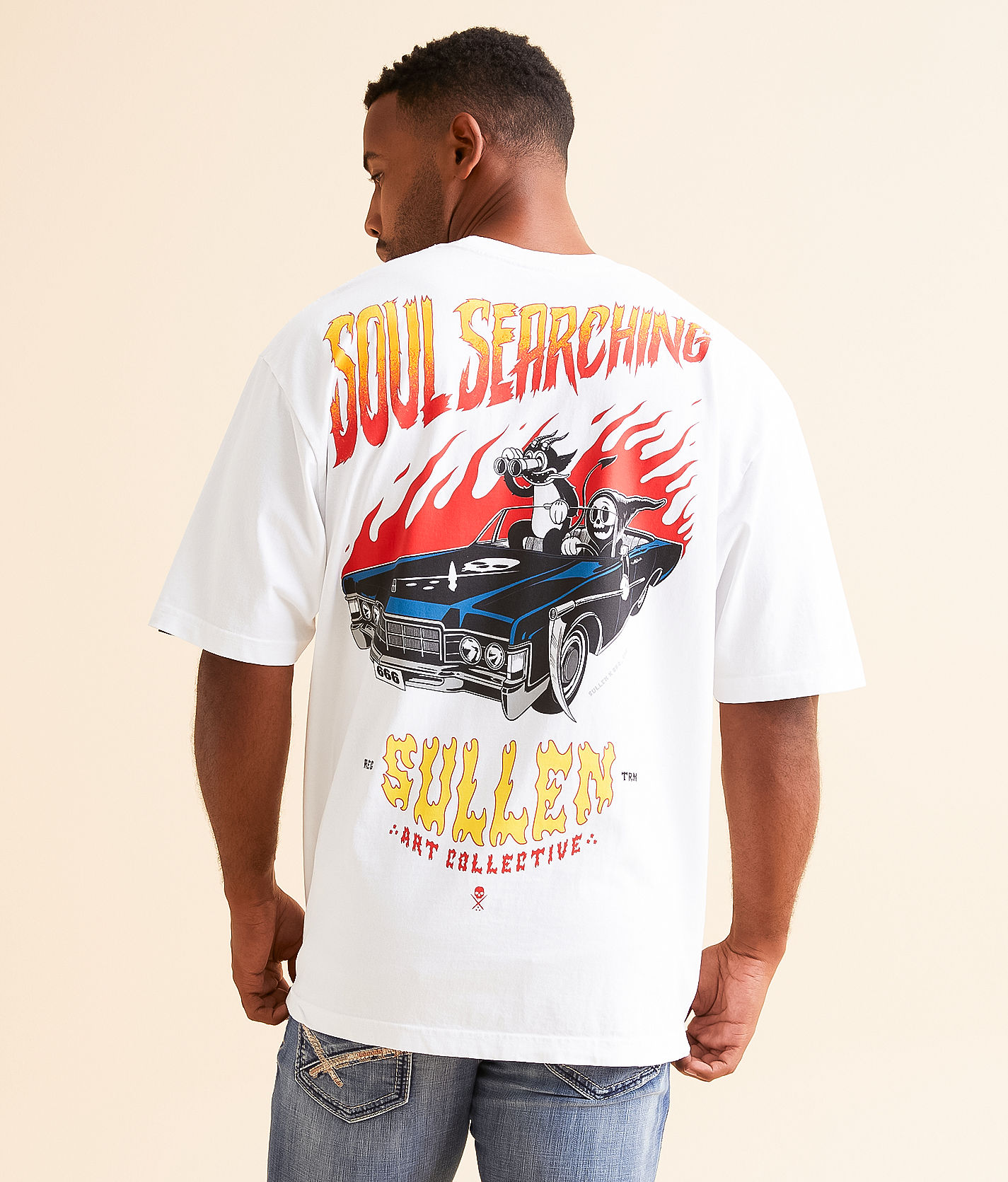 トップス Sullen see through vintage shirt archive Sullen Tattoo Pin Up Girl T Shirt Mens Size XL Blue | Depop