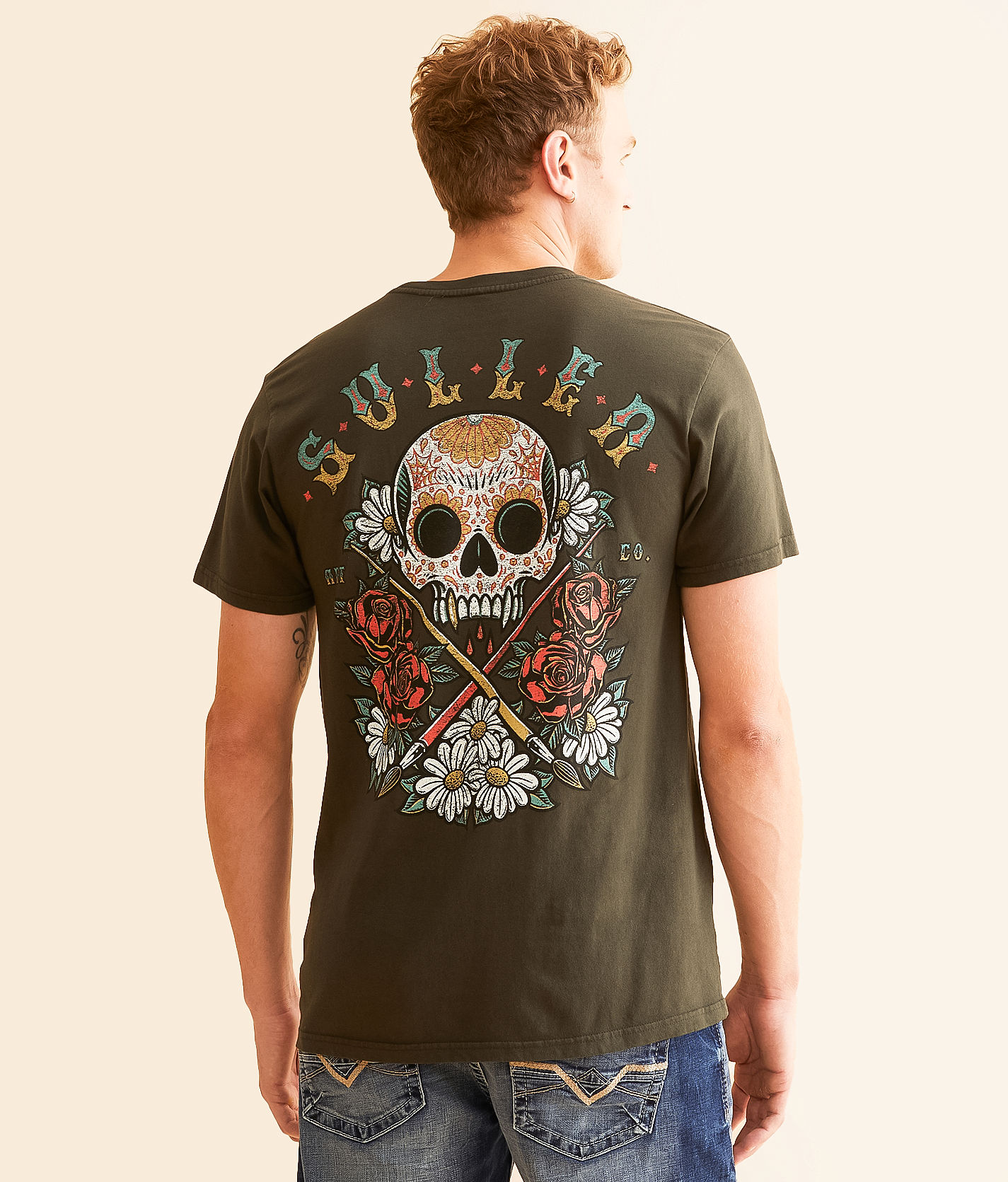 Sullen Los Muertos T-Shirt - Men's T-Shirts in Rosin | Buckle Sullen Los Muertos T-Shirt - Men's T-Shirts in Rosin | Buckle