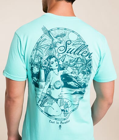 Sullen Secluded Beach T-Shirt back view