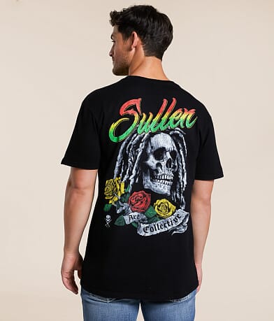 Sullen Rasta Skull T-Shirt front view