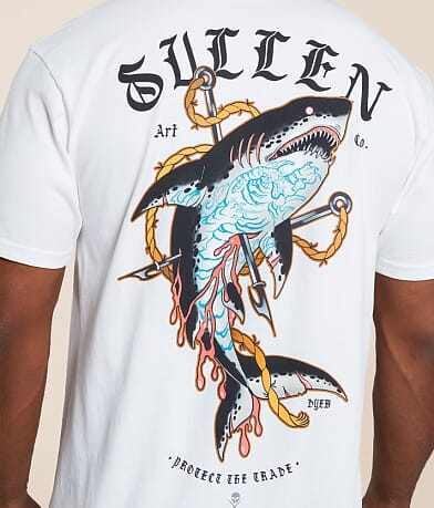 Sullen Dyem Shark T-Shirt back view