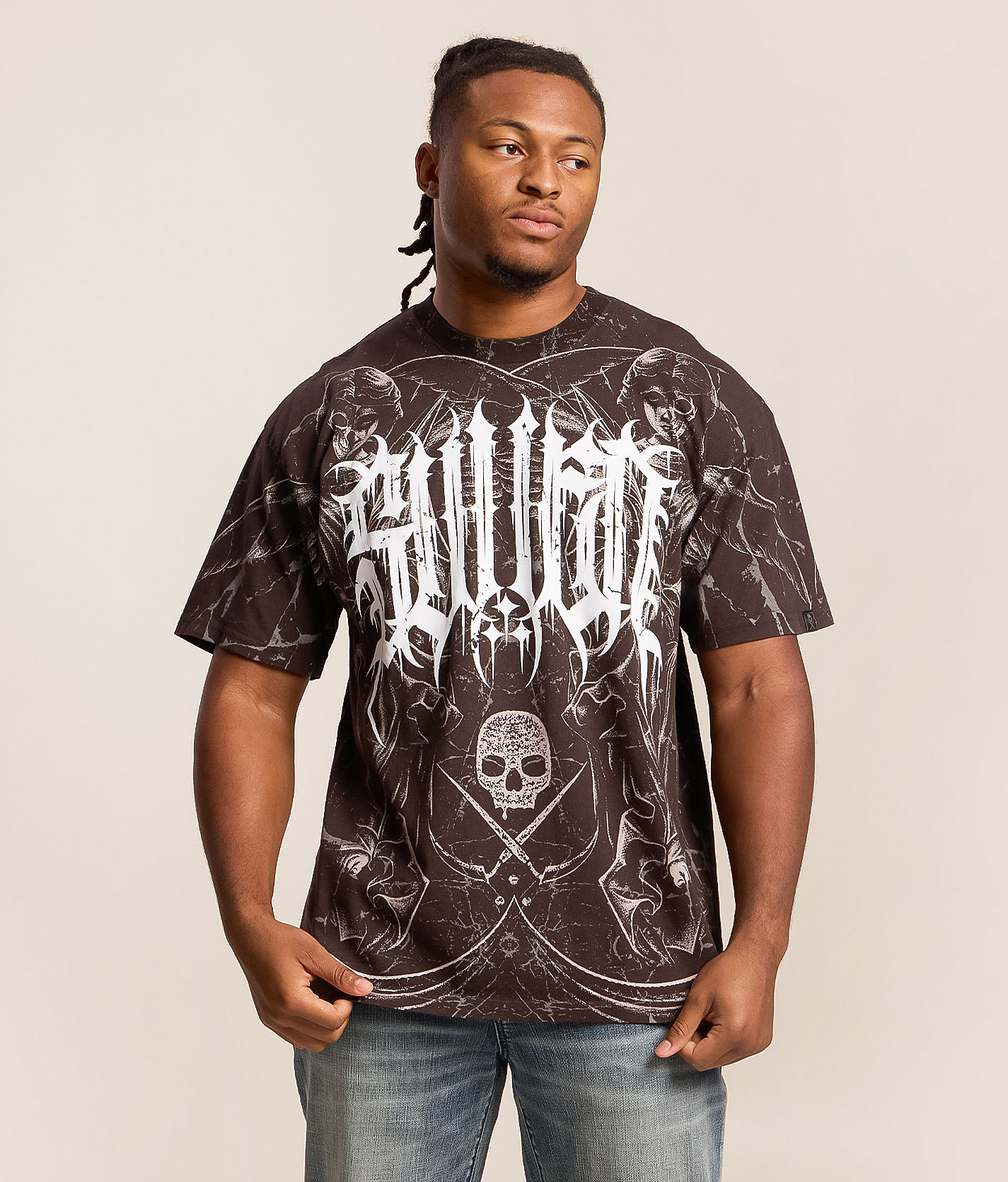 Sullen Sanctum T-Shirt - Men's Graphic T-Shirts in Vtg Black Heavy