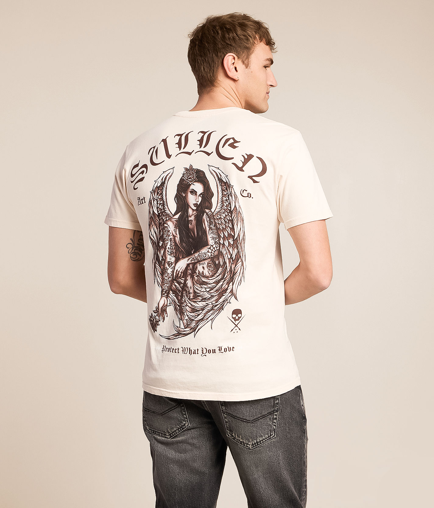 トップス Neil Barrett archive padded shirt sullen Sullen Heaven Sent T-Shirt - Men's Graphic T-Shirts in Battleship