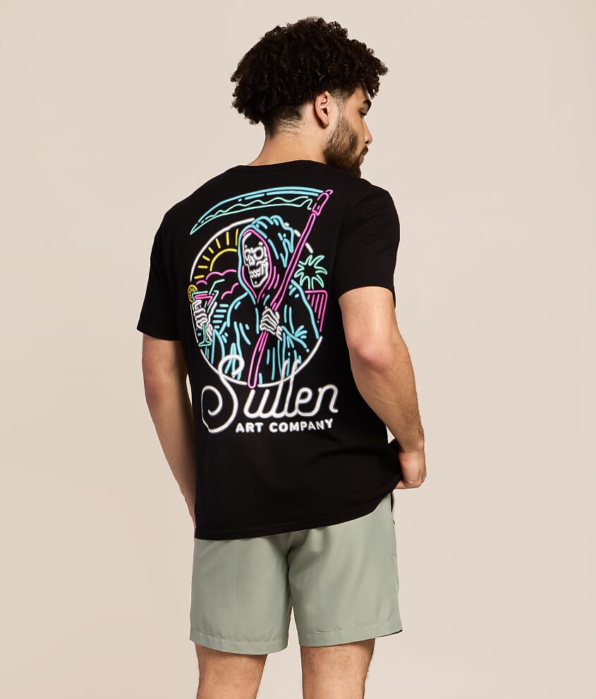 Sullen Night Cap T-Shirt - Men's Graphic T-Shirts in Jet Black