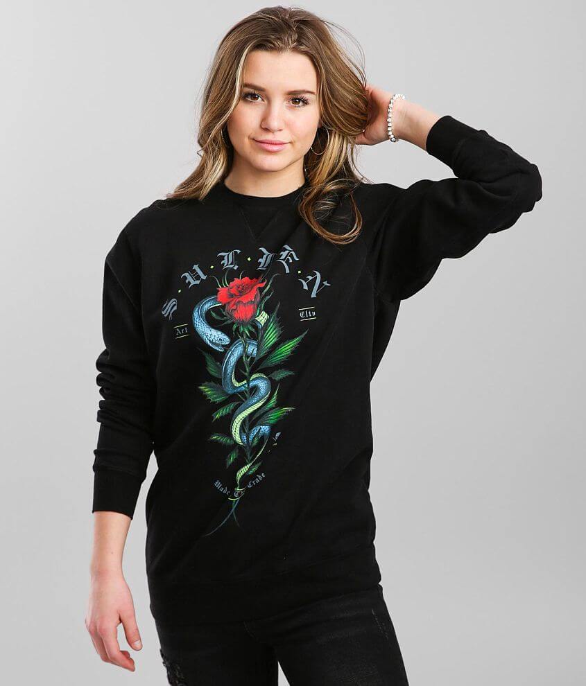 Sullen Angels Black Mamba Oversized Pullover front view