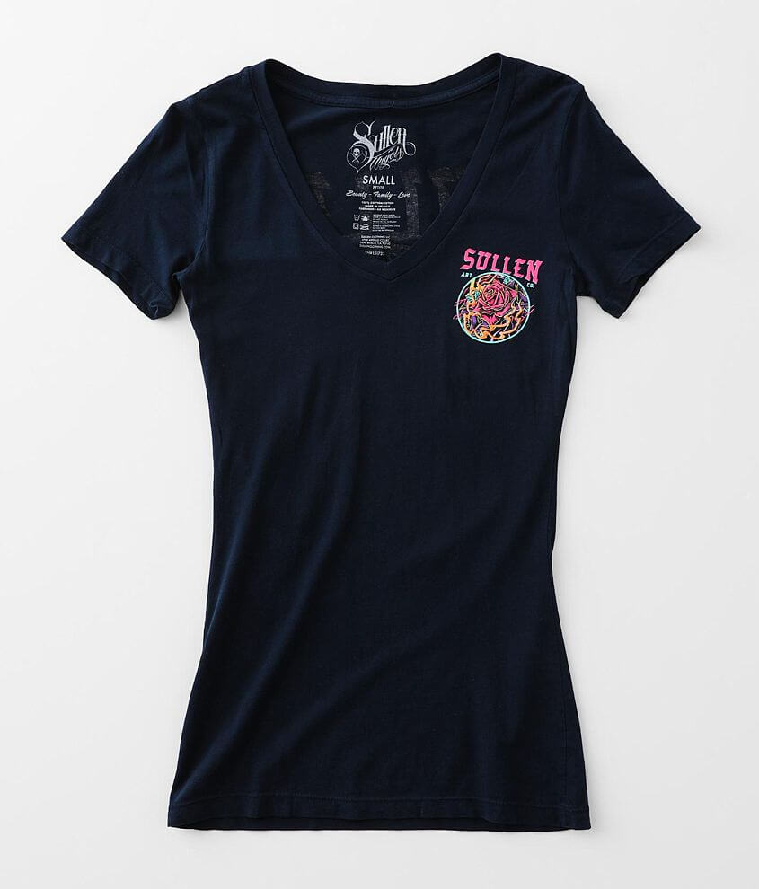 Sullen Angels Fire Rose T-Shirt front view