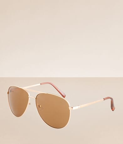 BKE Browbar Aviator Sunglasses front view