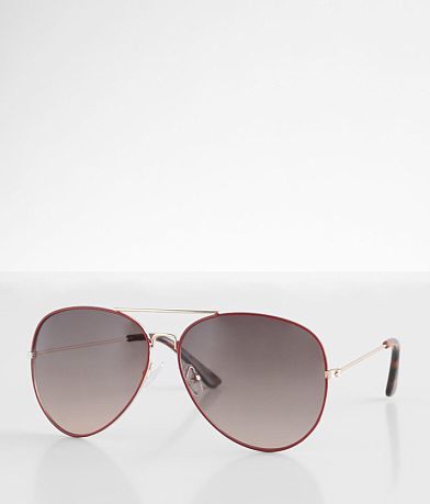 BKE Rimmed Aviator Sunglasses front view